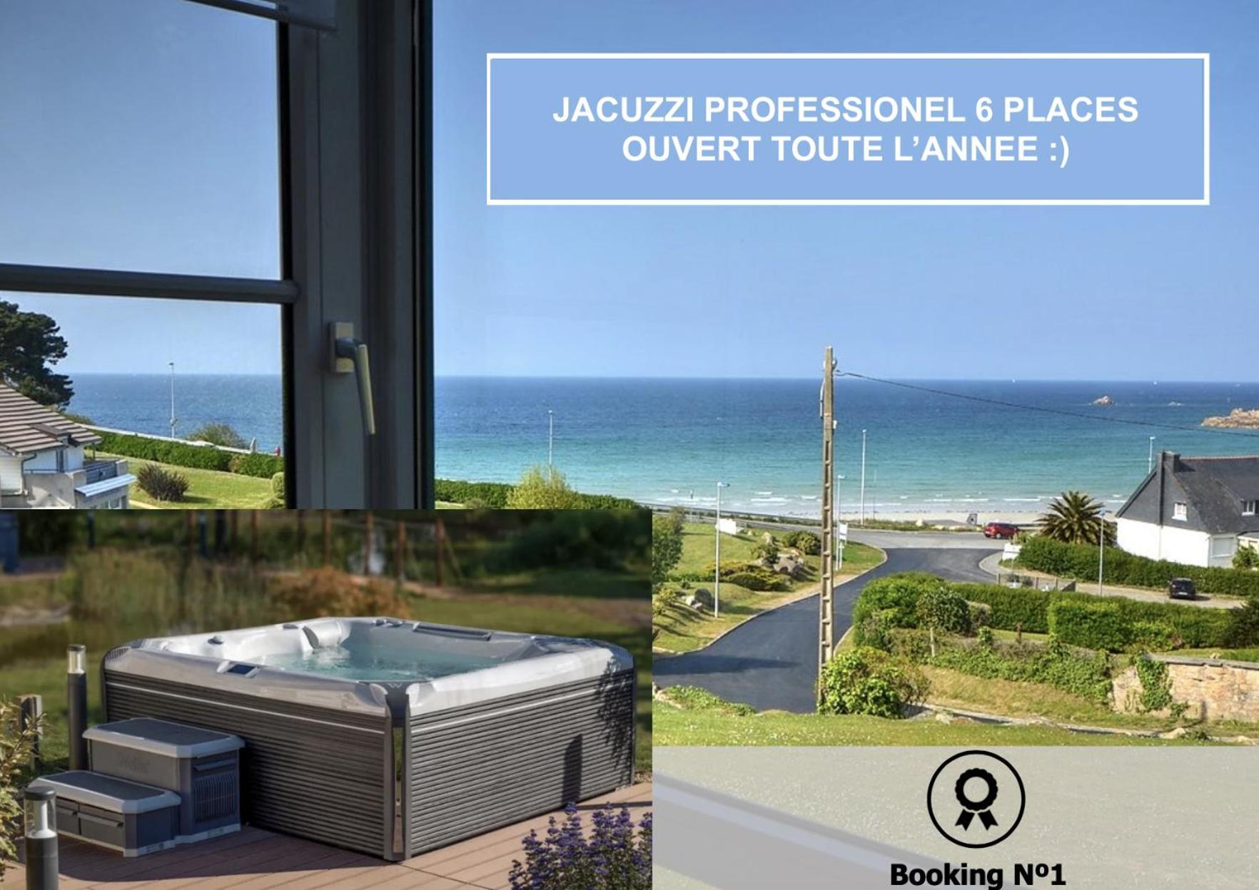 Jacuzzi Professionel Les Pieds Dans L'Eau Plage A 50 M Trévou-Tréguignec Exterior foto